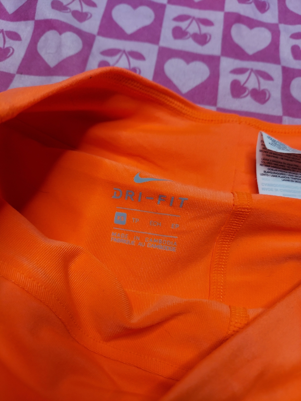 Nike Bright Orange Flared Tennis Skirt with Swoosh - Picture 2 of 3